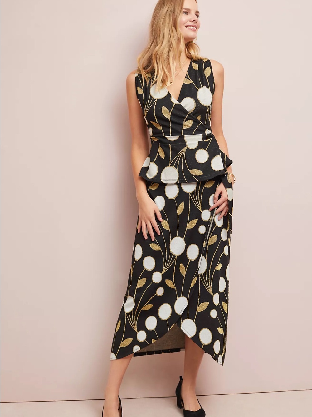 Anthropologie Maeve Craspedia skirt and top